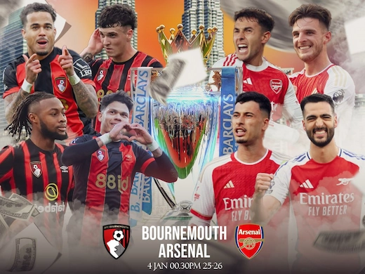 บอร์นมัธ vs อาร์เซน่อล ศึกจ่าฝูงบุกใต้ ต่อหนึ่ง ลุ้นยิงมันส์ต้นปีนี้