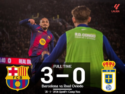 ຜົນບອນສົດຫຼ້າສຸດ ບາເຊໂລນາ vs ໂອເບຍໂດ #ຜົນບອນຫຼ້າສຸດ