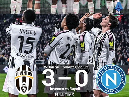 ผลบอลสดล่าสุด ยูเวนตุส vs นาโปลี #ผลบอลล่าสุด