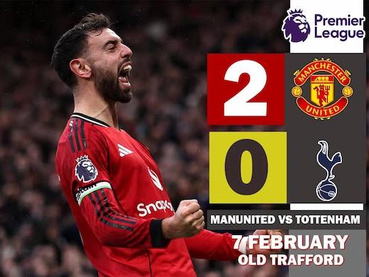 ผลบอลสดล่าสุด แมนเชสเตอร์ ยูไนเต็ด vs ท็อตแน่ม ฮ็อตสเปอร์ #ผลบอลล่าสุด
