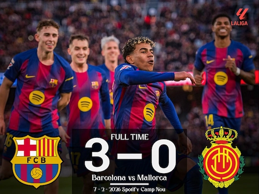 ຜົນບານສົດຫຼ້າສຸດ ບາເຊໂລນາ vs ມາຍອກກາ #ຜົນບານຫຼ້າສຸດ