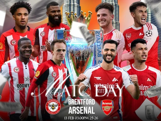 เบรนท์ฟอร์ด พบ อาร์เซน่อล เกมพรีเมียร์ลีก นัดที่ 26 ชี้ชะตา ลุ้นแชมป์ 