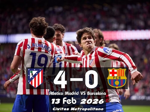 ผลบอลล่าสุด แอตเลติโก มาดริด vs บาร์เซโลน่า #ผลบอลล่าสุด