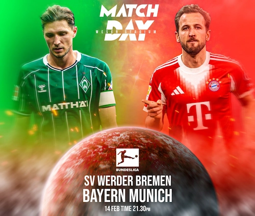 แวร์เดอร์ เบรเมน vs บาเยิร์น มิวนิค ศึกต่างขั้วบุนเดสลีกา #ดูบอลสด