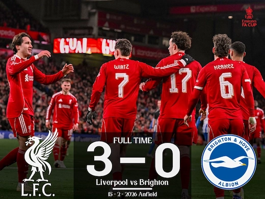 ຜົນບານສົດຫຼ້າສຸດ ລິເວີພູນ vs ໄບຣຕັນ #ຜົນບານຫຼ້າສຸດ