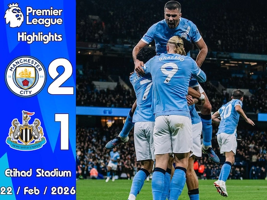 ผลบอลสดล่าสุด แมนเชสเตอร์ ซิตี้ vs นิวคาสเซิ่ล ยูไนเต็ด #ผลบอลล่าสุด