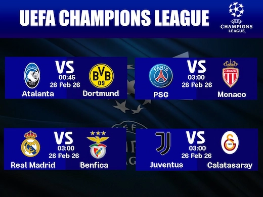 ທີເດັດບອນຢູຟ່າແຊມປ້ຽນສ໌ລີກ ຄືນຊີ້ຊະຕາ 4 ຄູ່ເດືອດ #ເບິ່ງບອນສົດ