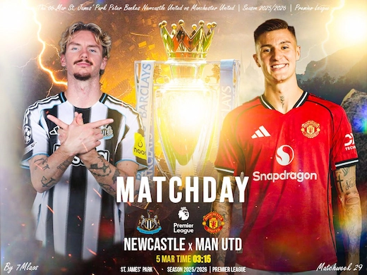 นิวคาสเซิล ยูไนเต็ด vs แมนเชสเตอร์ ยูไนเต็ด ศึกชี้ชะตาแต้มสำคัญ #ดูบอลสด