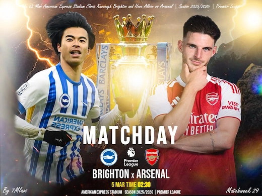 ไบรท์ตัน vs อาร์เซน่อล ศึกชิงแต้มใหญ่ เกมนี้มีของ #ดูบอลสด