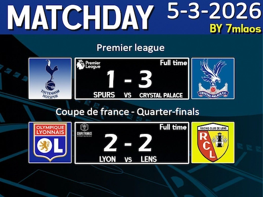 สรุปทีเด็ดฟุตบอลประจำวันที่ 5 มีนาคม 2026 ผลบอลเด่นครบจบในวันเดียว#ดูบอล