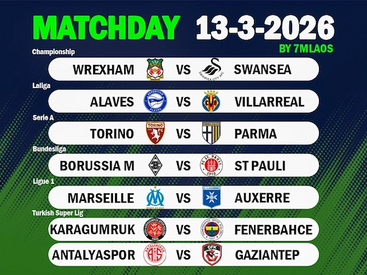 ทีเด็ดฟุตบอลวันที่ 13 มีนาคม 2026 จัดเต็มทุกคู่ทุกสนาม #เซียนบอล#ดูบอลสด