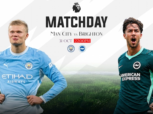 แมนเชสเตอร์ ซิตี้ รับ ไบรท์ตัน ฮาลันด์ คืนทัพ ลุ้นชัย เกมรับ ยังต้องลุ้น